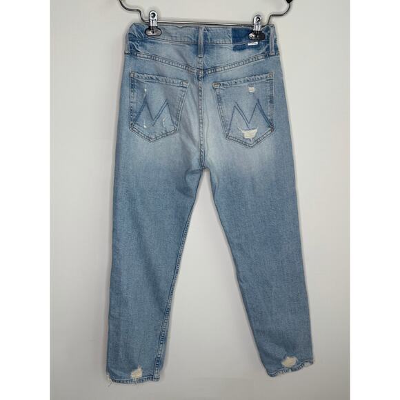 Mother The Tomcat High Waisted Distressed Denim Straight Jeans The Confession 27 - Picture 9 of 13